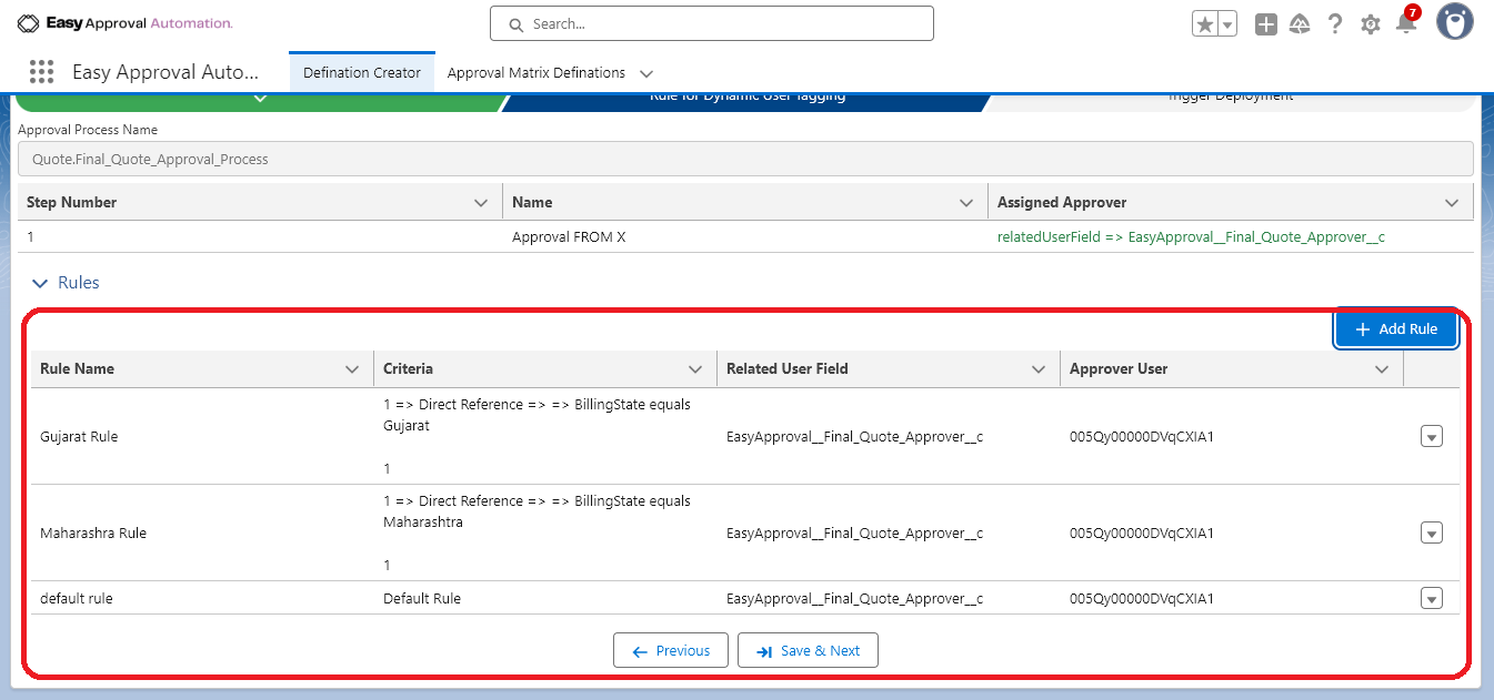 2. Submitting Parent Record